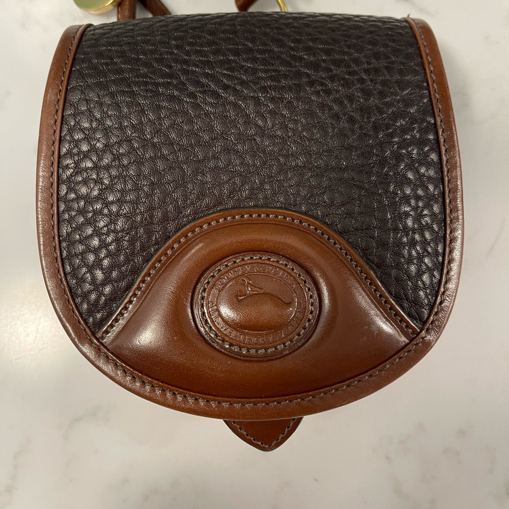 Vintage Dooney & Bourke Small crossbody Leather saddle bag